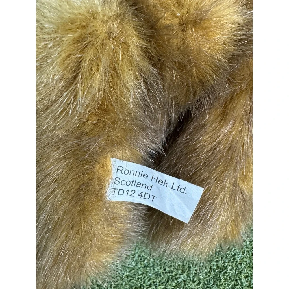 Vintage Ronnie Hek Scotland Teddy Bear Plush Tartan Hat Scarf Sweater 12in‎